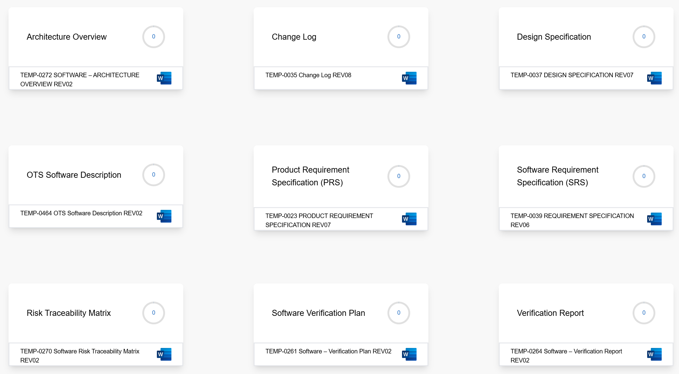 Codebeamer report set showing supported report formats and variants